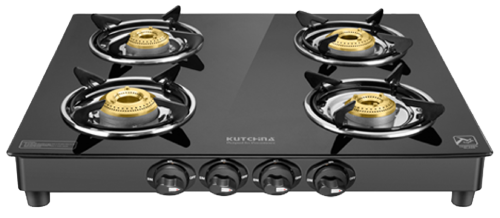 Kutchina 4 Burner Glass Top Gas Stove